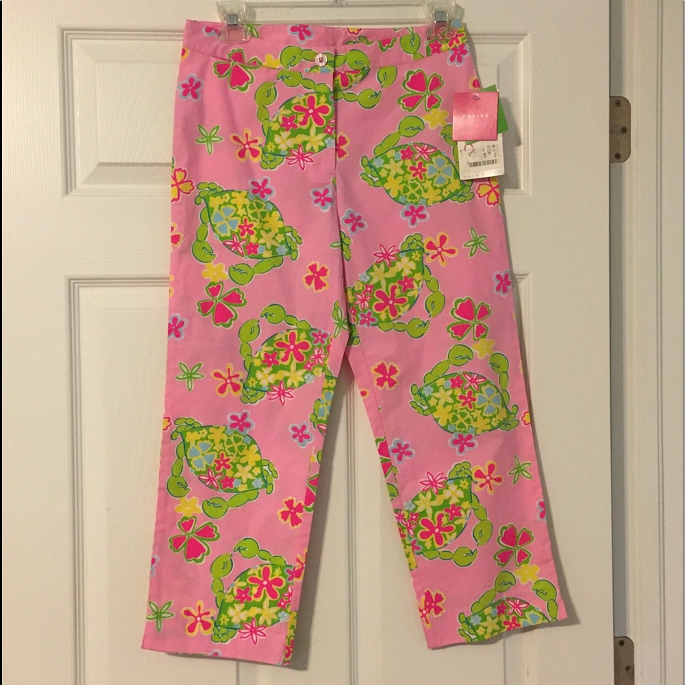 NWT Lilly Pulitzer Pink Muscle Beach Capris 4P